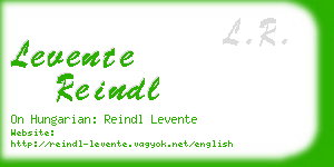 levente reindl business card